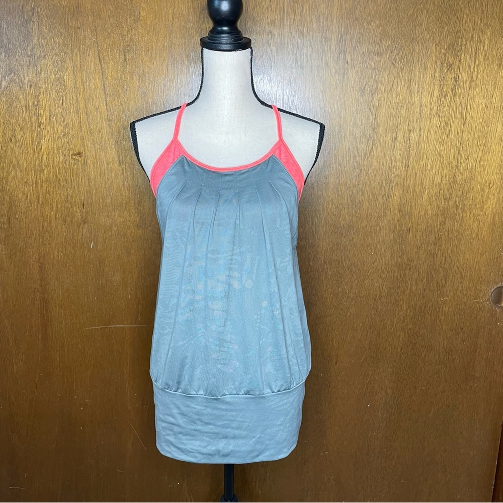 The North Face Sports Bra Tank Combo Orange Gray Size Large